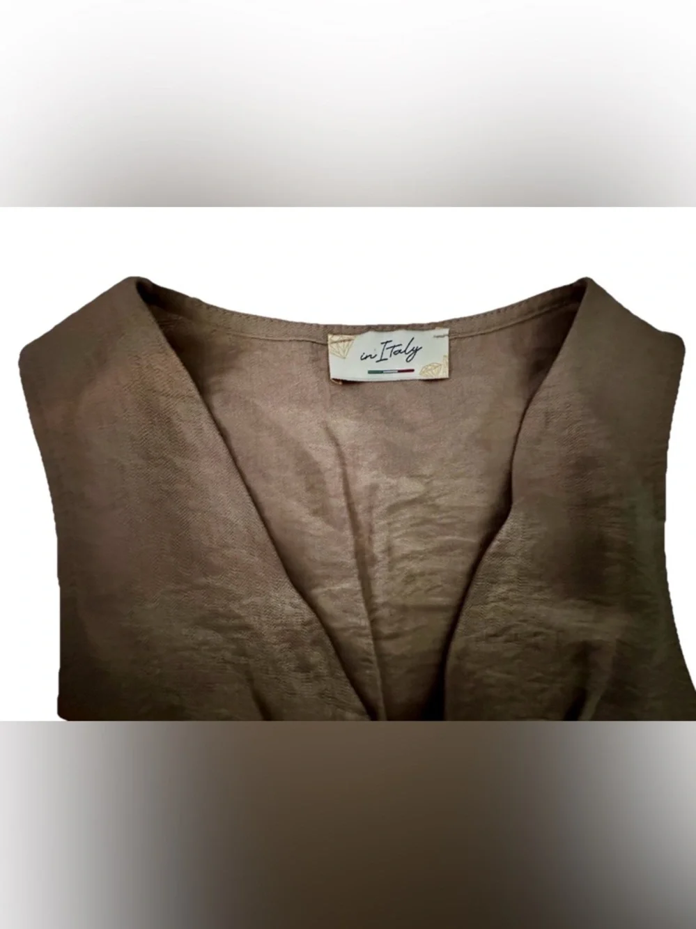 Made In Italy Linen-Blend Vest & Pant Set - Picture 3 of 5